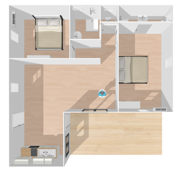Plan Villafix F3 L 81m²